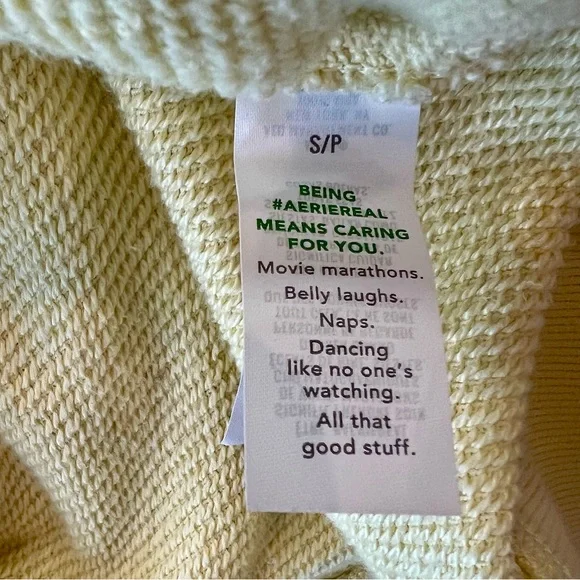 aerie Oversized Cotton Ribbed Sweater Sun Yellow Golden Glow Small - Picture 11 of 13